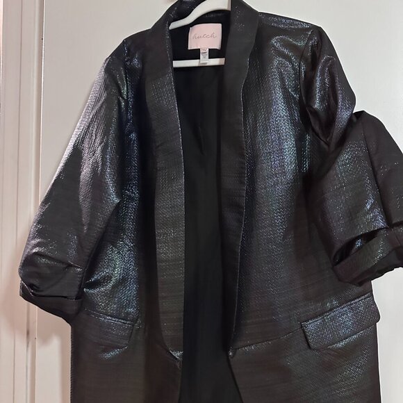 Anthropologie - Plus Size Texture Metallic Blazer and short - Picture 8 of 9